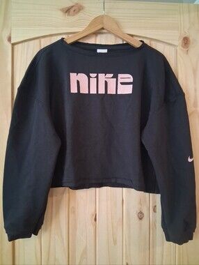 Nike Cropped Top Sweatshirt Sz M NWT